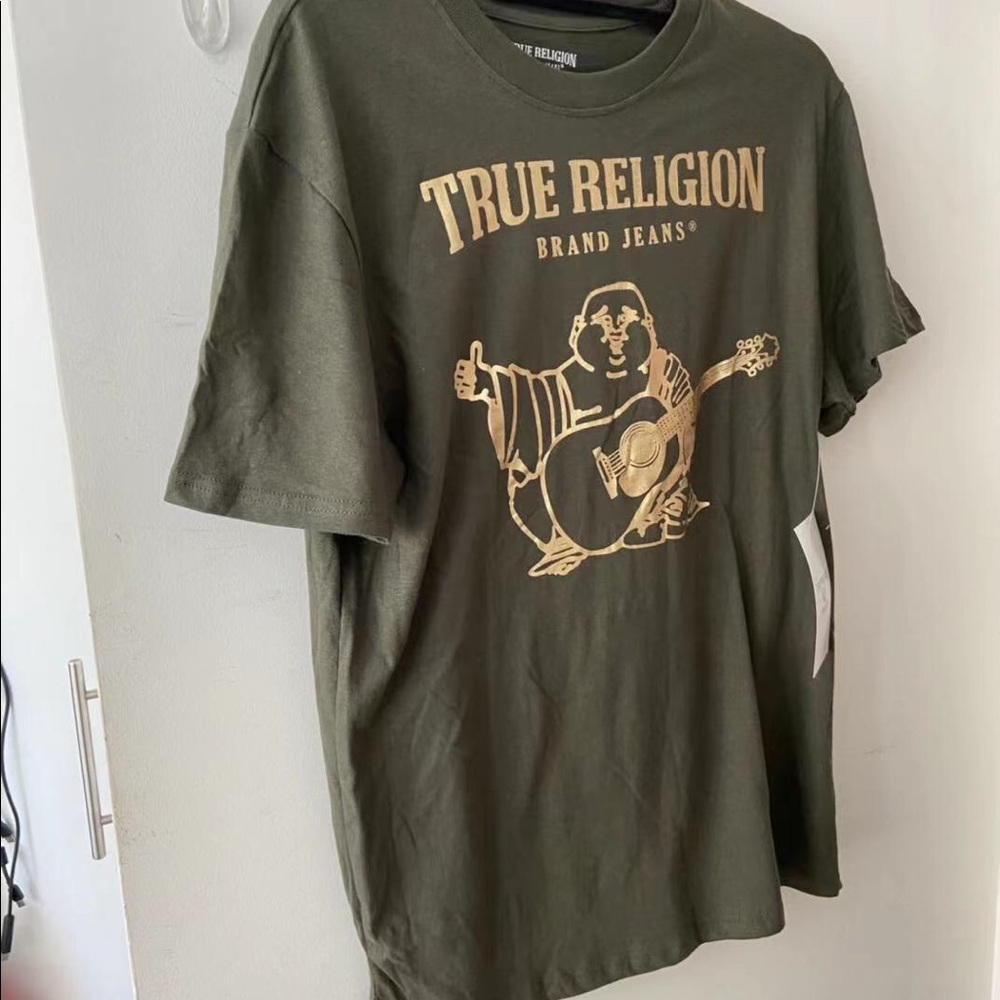 Men’s True Religion Loungewear Green Tee Size Large